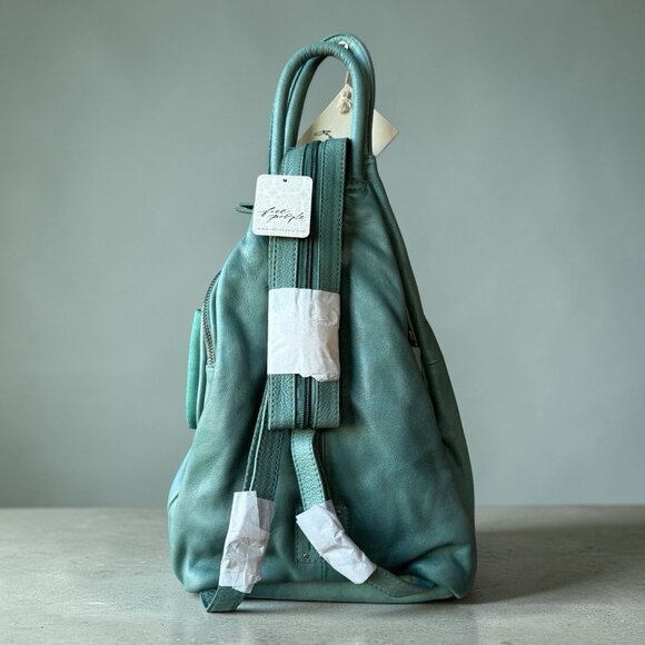 Free People We the Free Soho Convertible Sling Green Women’s Leather Bag NWT - Picture 2 of 14